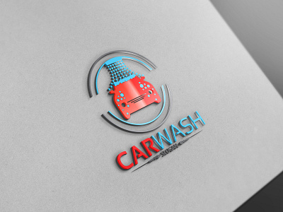 Car Wash Logo auto branding bubbles business car wash carwash center clean cleaning commercial company creative design detailing eps file equipment foam logo modern polish