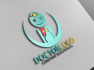Doctor Logo care check circle clinic doctor hospital lab laboratory medical stethoscope surgeon