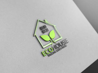 Eco House Logo clean design creative logo earth eco ecological ecology ecology sign environment friendly green leaf green power health healthy food house lifestyle logo template modern natural nature organic