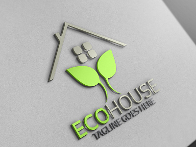 Eco House Logo clean design creative logo earth eco ecological ecology ecology sign environment friendly green leaf green power health healthy food house lifestyle logo template modern natural nature organic