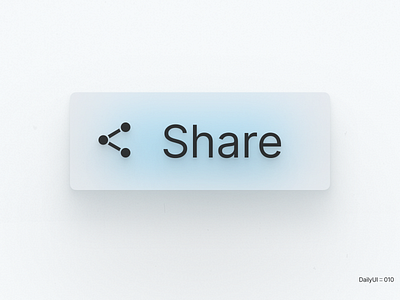 DailyUI :: 010 - Share Button app black clear concept dailyui design figma minimal ui white