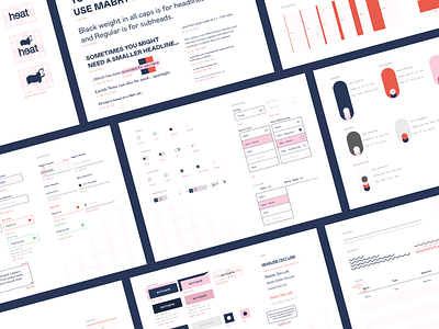 UI Kit for Heat Internal Tools design flat interaction logo navigation simple sketch ui ui kit