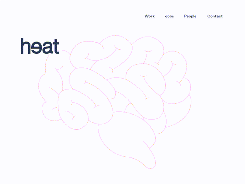 Heat Site Brain Concept animated design flat geometric gif illustration prototype simple ui ux vector web web design wireframe