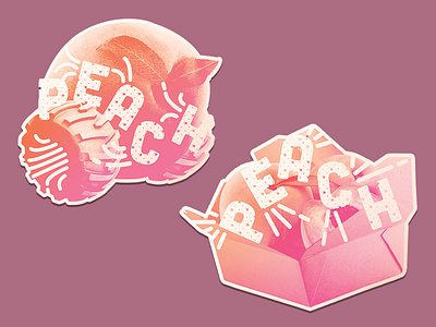 Stickers for coworkers gradient peach sticker type vector