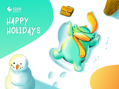 Happy Holidays with Jolly branding cards design holidays illustration jolly mascot