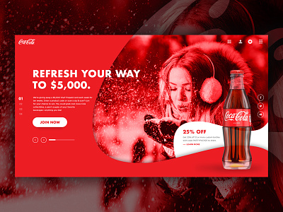 Coca-Cola Landing Page branding design landing landing page landing page concept mockup ui ui design ux ux design web web design website