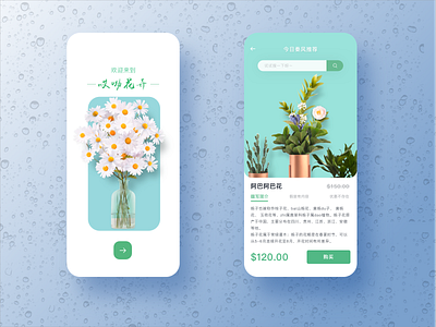 flower app app app design sketch ui