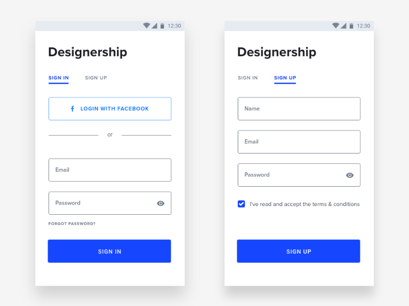 Login and Register by Gianmarco on Dribbble