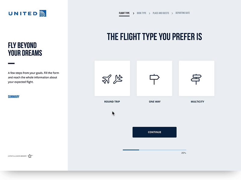 Flight Experience flight form user friendly form