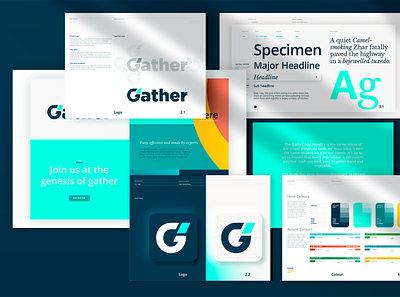 Gather Brand Style Guide branding design design app designs fintech graphic design logo logotype styleguide