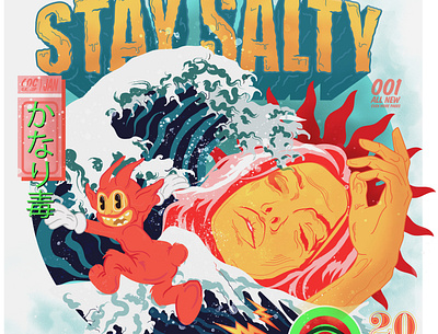 Stay Salty | Illustration character design design graphic design illustration personal typogaphy vector art