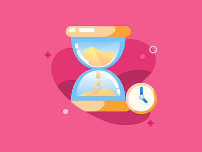 Hourglass design flat graphic icon illustration minimalism time vector waiting watch