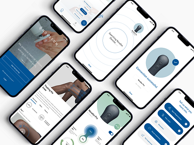 Companion app for electric massager app design figma german health interaction ios massage mobile ui ux