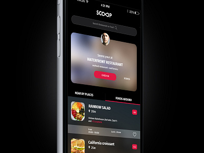 Near by places foods ios ios8 ios9 restaurant ui ux