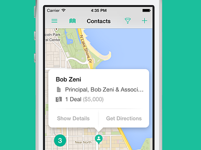 Geolocation in Base base crm geolocation ios mobile app ui design