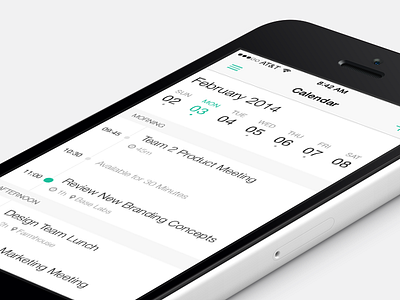 Appointments in Base calendar crm ios ui design