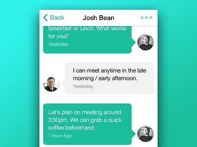 SMS Chat in Base chat ios product design