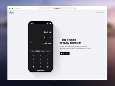 Tip App Website app ios tip calculator