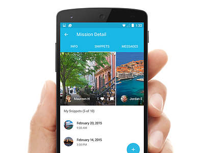 Mission Detail VIew for Android