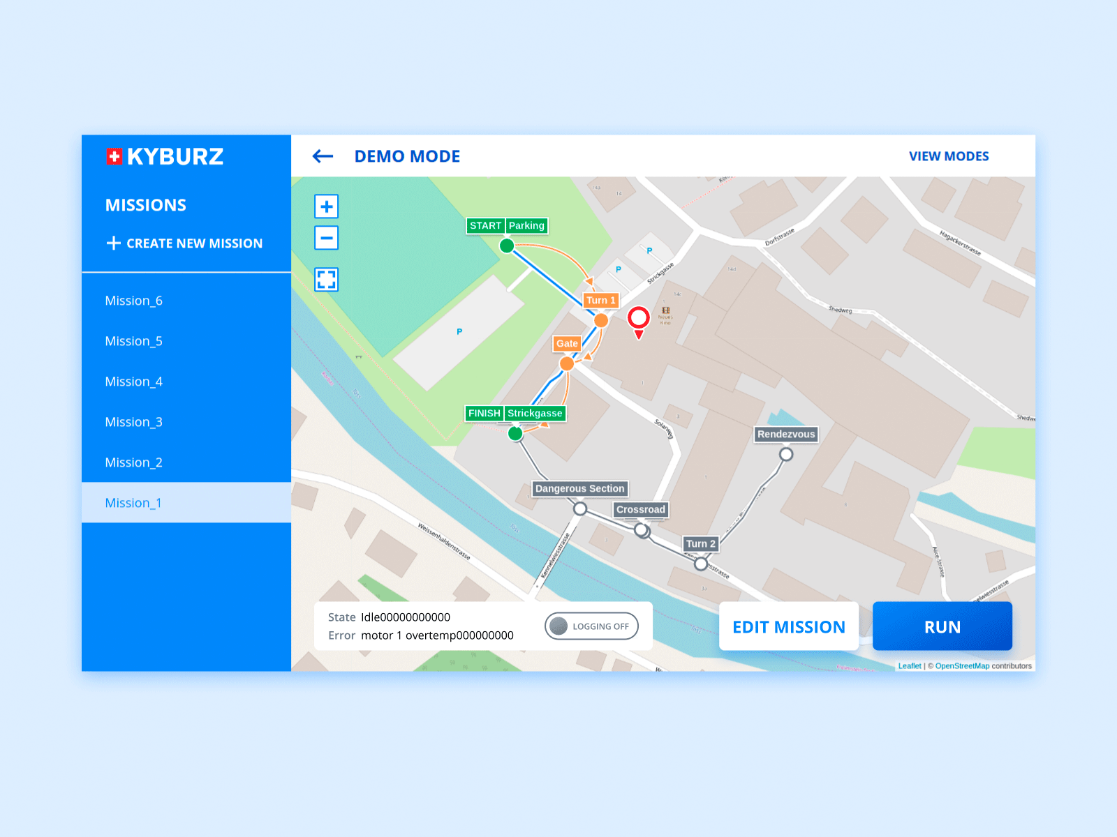 UX/UI for a web panel on delivery robots