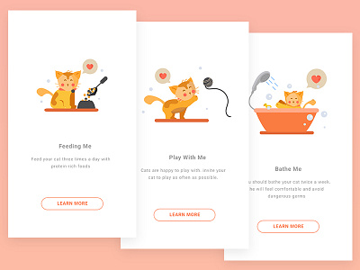 Cats Play App app cat cats interface mobile play ui user ux vector