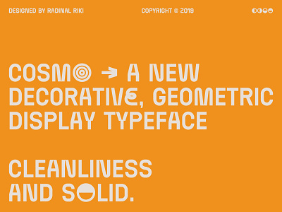 Cosmo™ Typeface atk studio atk type cosmo cosmo font cosmo typeface design display font logo new font radinal riki text typography vector