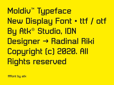 Moldiv™ Typeface atk studio atk type display font geometric moldiv font moldiv typeface new font radinal riki tech font