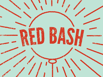 Red Bash typography