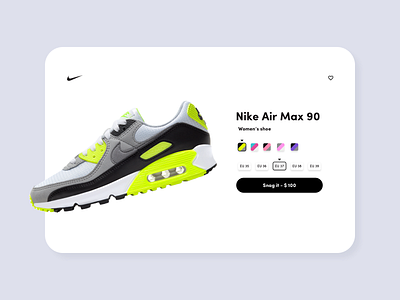 Product page UI clean design design ecommerce graphic design minimalistic design nike products nike website online store product design product page design ux web design website design