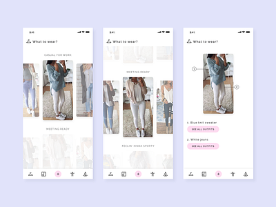 My closet app UI