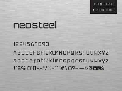 Neosteel - Modern Font font free neosteel