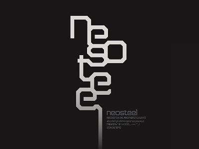 Neosteel - Modern Font font free neosteel poster