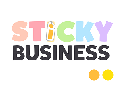 Sticky Business Tsumtsum Scheme branding logo design typography vector