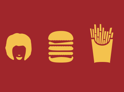 I ❤ McD's design icon illustration vector