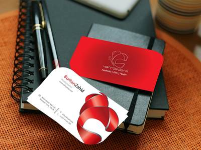 Yarrowderm business card brand identity branding business card stationary visiting card