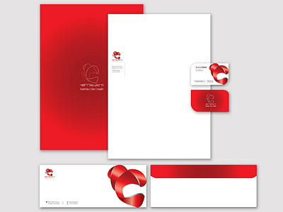 Yarrowderm Stationery-Design branding branding design business card envelope letterhead stationary visiting card