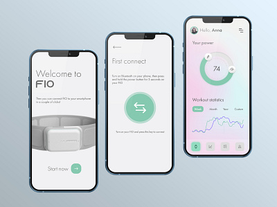 Fitness device control app app design figma fitness iphone sport ui ux