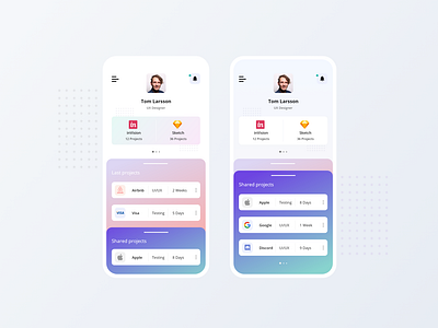 Profile App Design by Victor Popescu on Dribbble