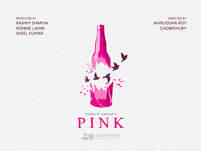 Pink Movie Poster 2d adidhotre artwork fanmade film minimal minimalistic movie pink poster