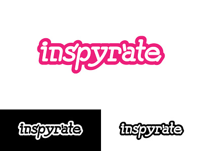 Inspyrate logo brand branding letters logo pink standalone type typographic