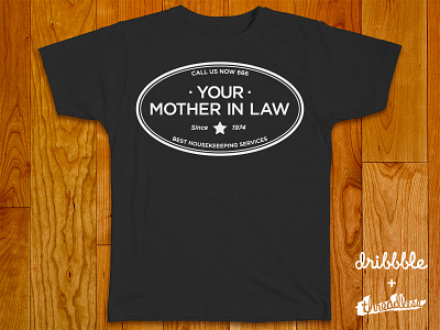 Your mother in law logo branding fun housekeeping joke logo mother mother in law