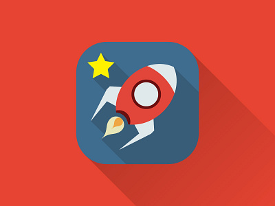 Rocket android flat icon ios rocket