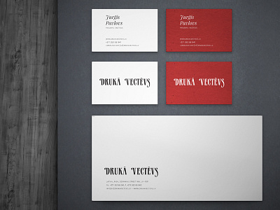 Druka Vectevs branding business card envelope logotype mock up