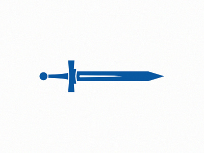 Sword blue flat graftik icon knife logo longsword mark simple sword symbol