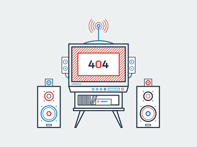 404 Page 008 404 antenna app dailyui error interface minimal speakers tv ui video