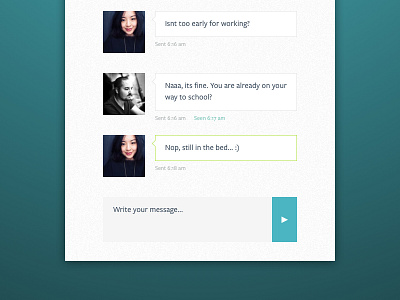Direct Message 013 app chat conversation dailyui direct message interface message minimal msg ui