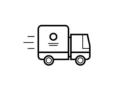 Delivery Icon bus delivery icon illustration minimal speed truck