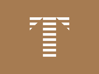 Letter T letter lines logo logotype mark stripes symbol t
