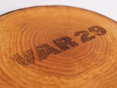 Logo Engraving branding engraving lines logo wood