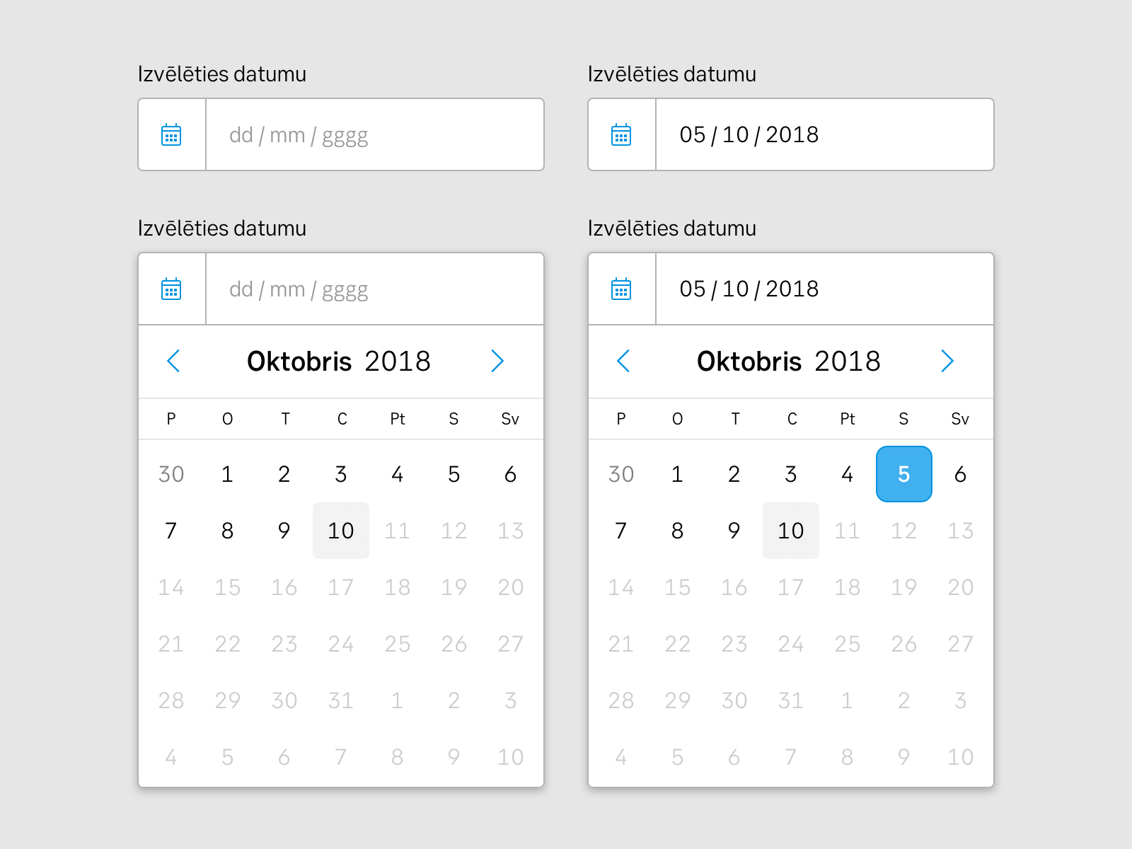 Datepicker by Mārtiņš Zemlickis on Dribbble